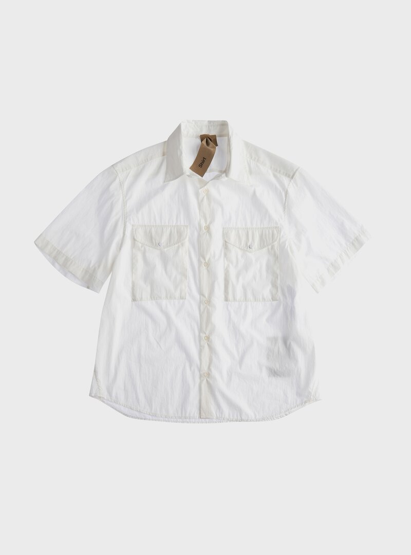 PIECE DYED COTTON POPLIN SHIRT