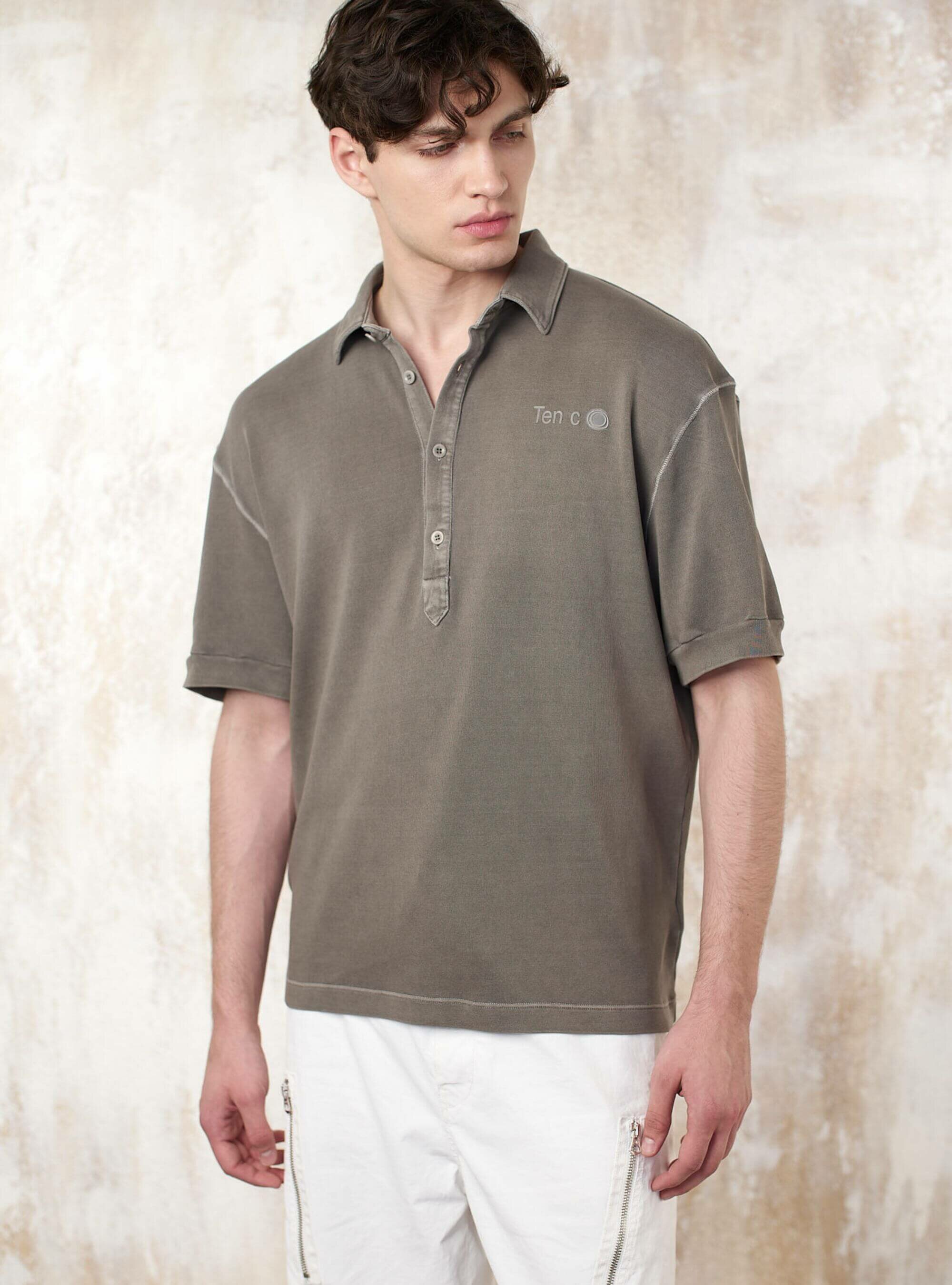 Ten c｜ (Mineral Garment Dyed T-Shirt (25CTCUH02003 M064 Mineral Garment Dyed T-Shirt | Ten c ®