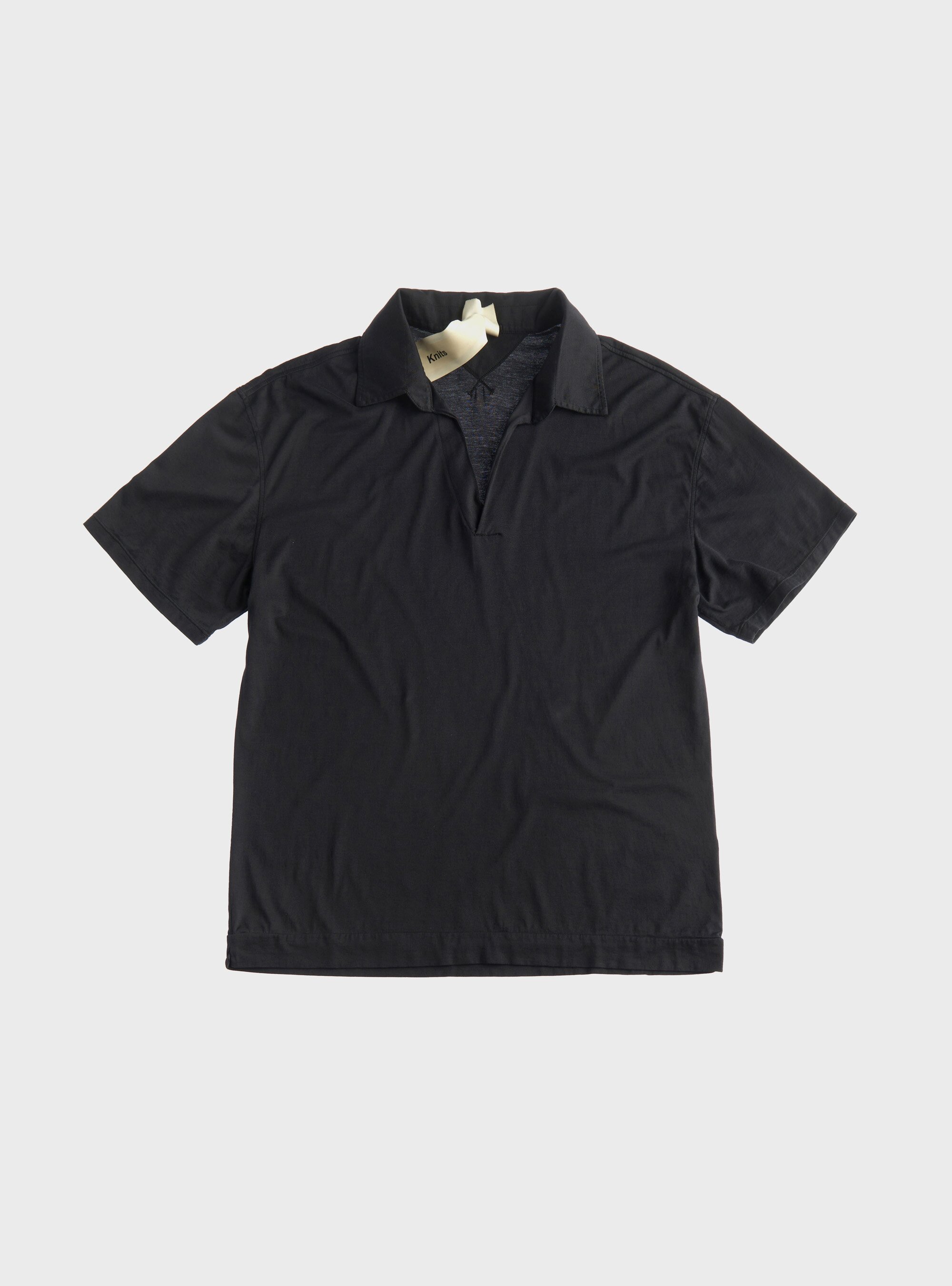 TEN C - COTTON JERSEY POLO - Black - TEN C