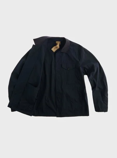 TEN C - PIECE DYED TECH COTTON JACKET - Blue - TEN C