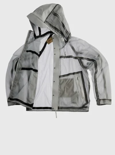 TEN C - COMBO BONDED ANORAK - Grey Microchip - TEN C
