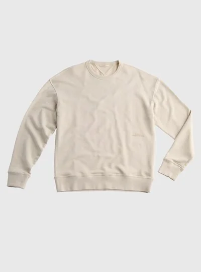 TEN C - LIGHT MARMO DYED SWEATSHIRT - Hazelnut Milk - TEN C