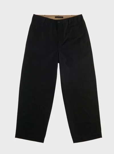 TEN C - ULTRAFINE COTTON TROUSERS - Black - TEN C