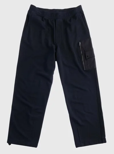 TEN C - RELAXED GARMENT DYED SWEATPANTS - Blue - TEN C