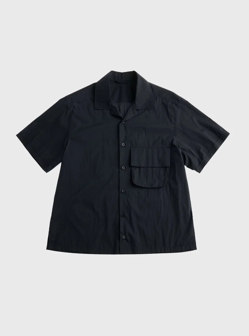 PIECE DYED COTTON SHORT SLEEVE SHIRT