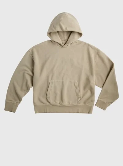 GARMEND DYED COTTON-JERSEY HOODIE - Zoom