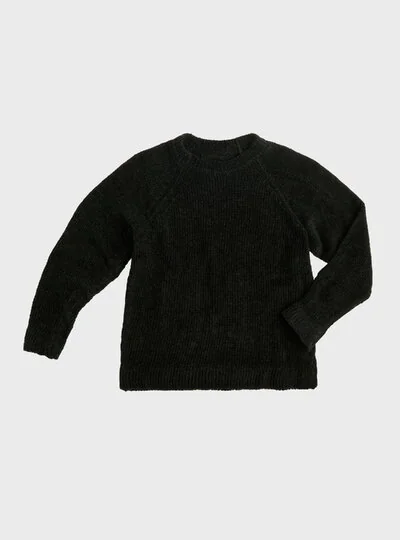 AKIRA COTTON CHENILLE CREWNECK SWEATER - Zoom