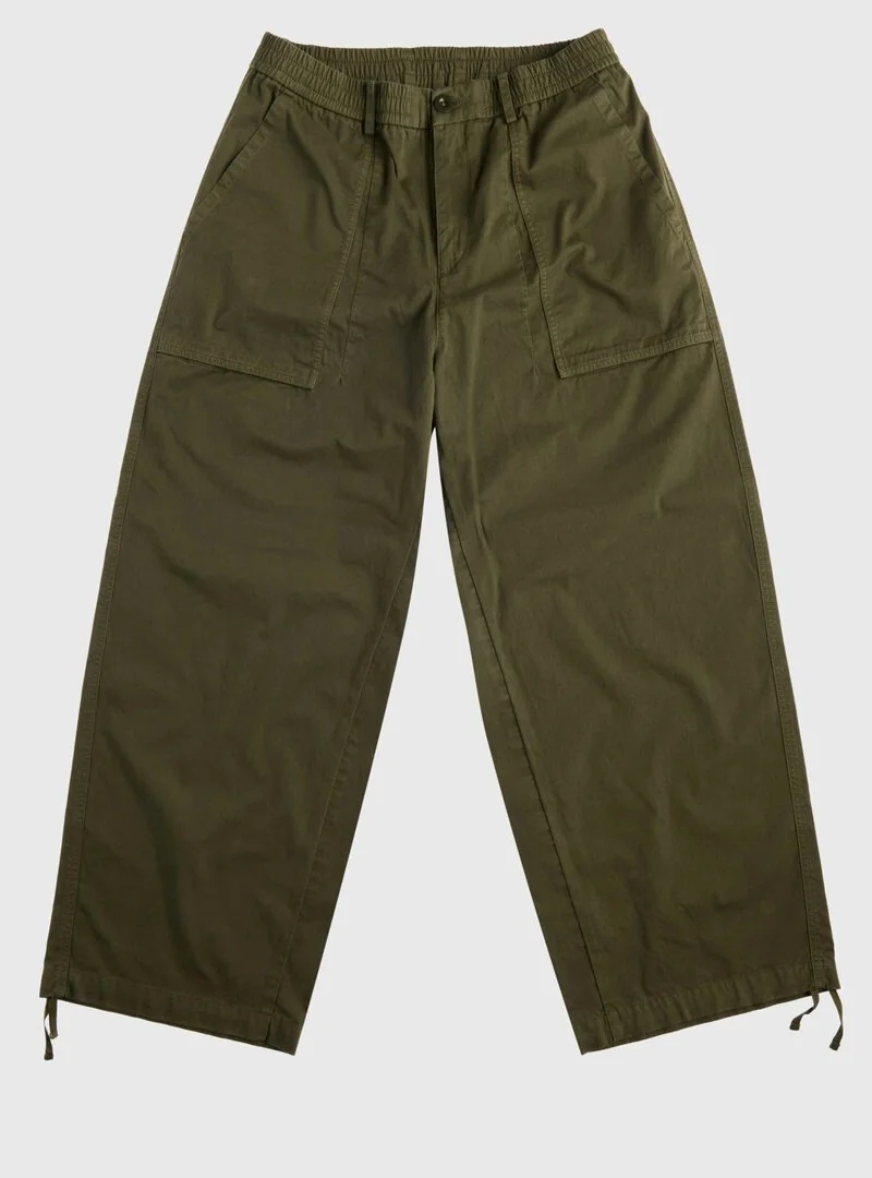 CHUICHI GARMENT DYED COTTON GABARDINE TROUSERS
