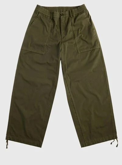 CHUICHI GARMENT DYED COTTON GABARDINE TROUSERS - Zoom