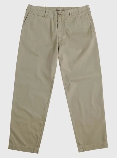 CHIKAO GARMENT DYED COTTON GABARDINE TROUSERS - Zoom