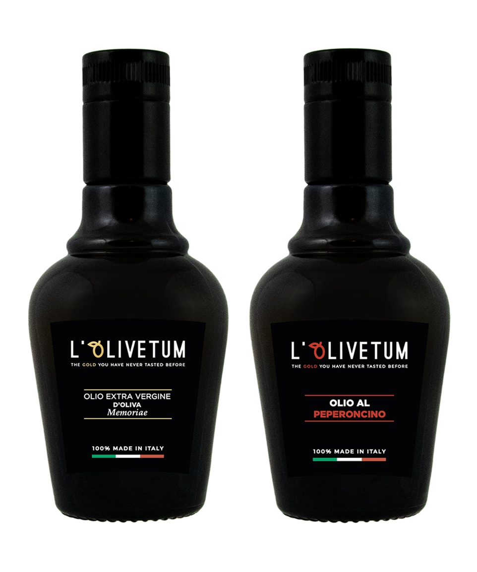Olio extra vergine d'oliva 2 bottiglie da 250 ml - Memoriae & Olio al Peperoncino