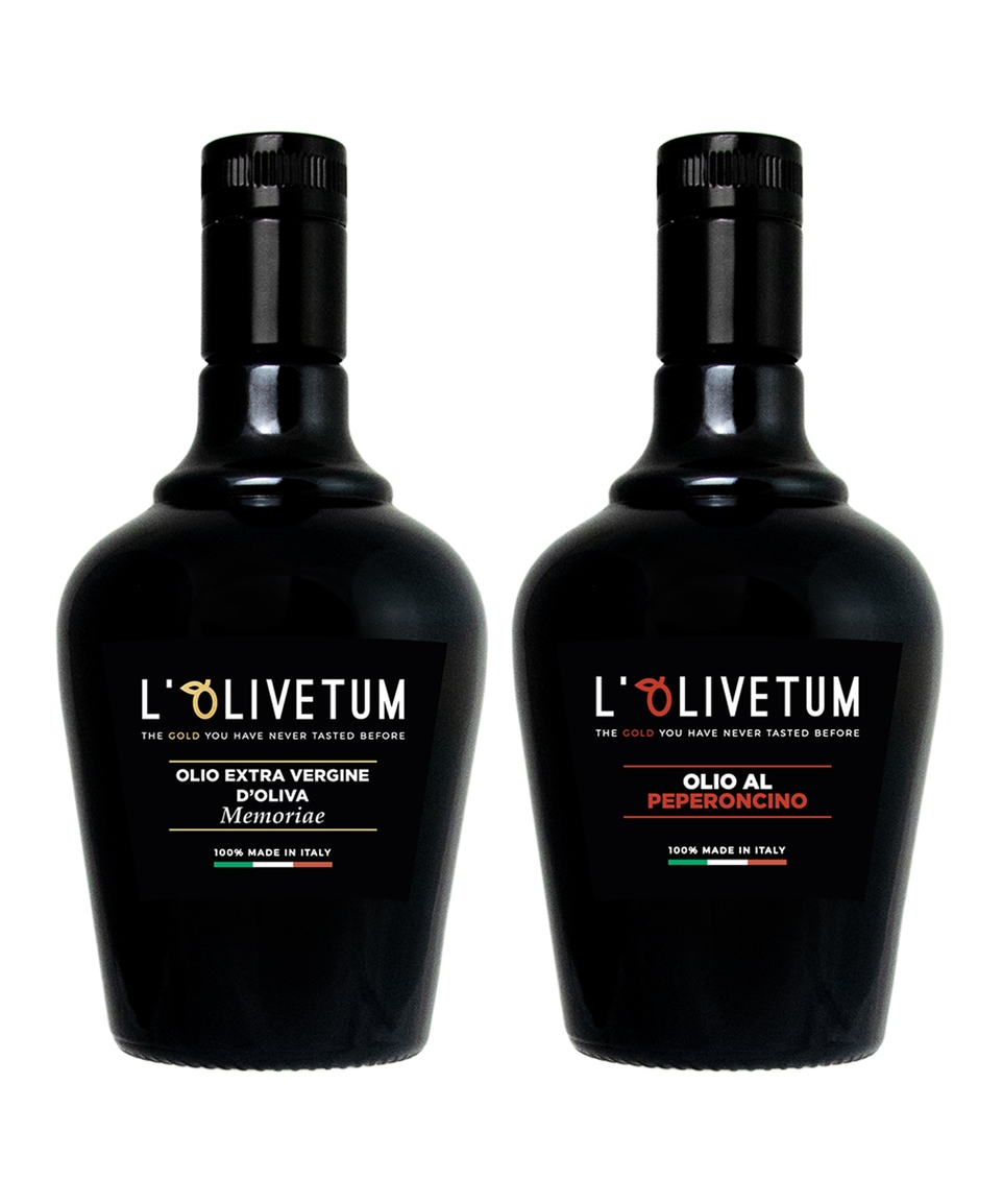 Olio extra vergine d'oliva 2 bottiglie da 500 ml - Memoriae & Olio al Peperoncino