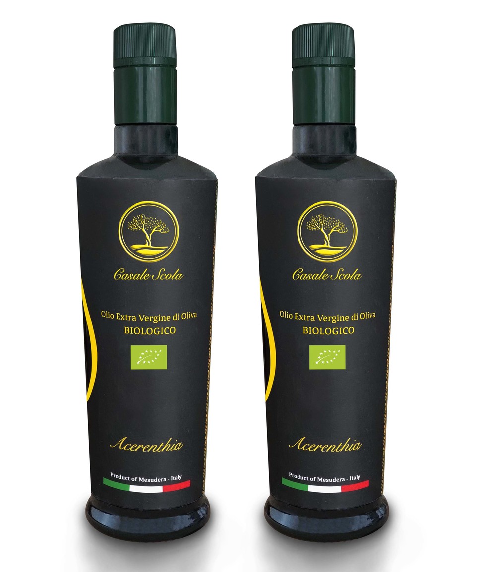 Bipack Acerenthia – Olio extra vergine d'oliva biologico / 2 bottiglie da 500 ml