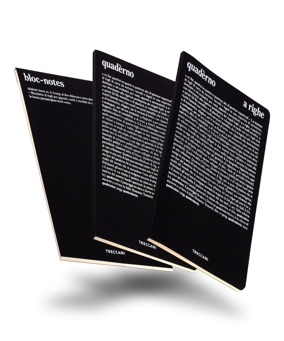 Set Bloc-Notes, quaderno a fogli bianchi e quaderno a righe Nero/Bianco