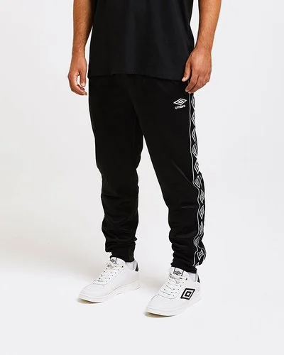 Triacetate jogger pants with logo print band - Black