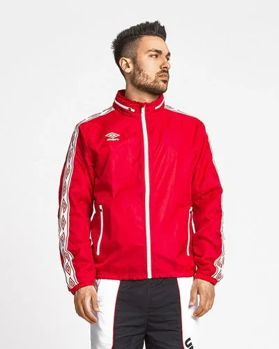 Wind breaker with funnel neck - Red