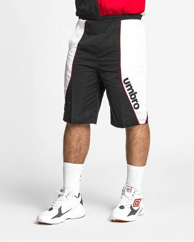 Short with contrasting inserts - Black White Red