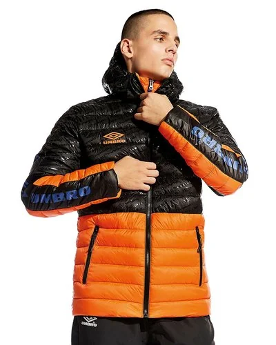 Retro vibes nylon padded jacket - Orange