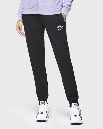Brushed fleece jogger pants with logo - Black