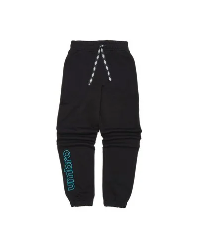 Woman cotton joggers with contrasting print - Black