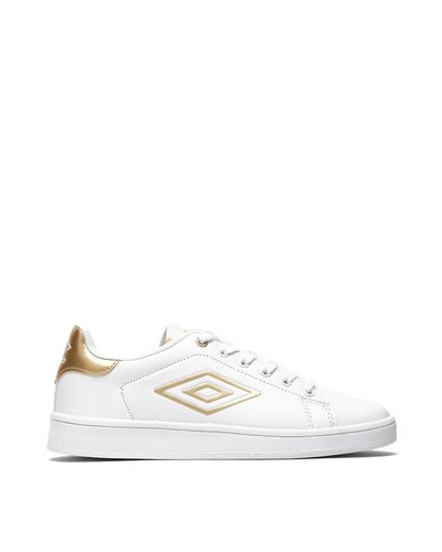 Break W lace-up sneakers with iridescent details - White  Gold