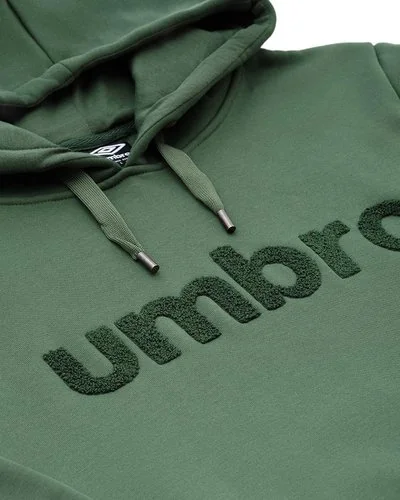 Outlet Umbro - Hoodie Fleece punto spugna - Verde Scuro -  3