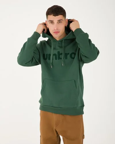 Hoodie Fleece terry point - Dark Green