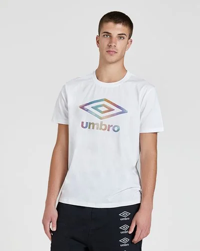 T-SHIRT WITH HOLOGRAPHIC LOGO - White