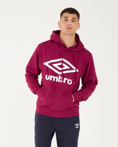Brushed fleece hoodie - Red