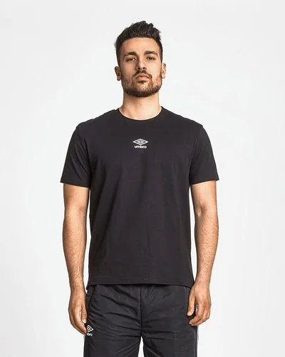 T-shirt a maniche corte in cotone - Nero
