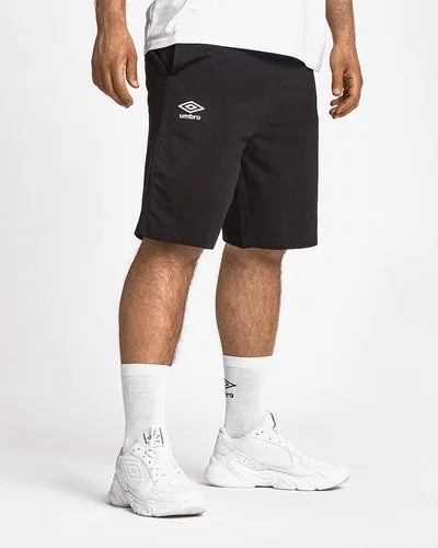 Pantaloncini in cotone con logo - Nero