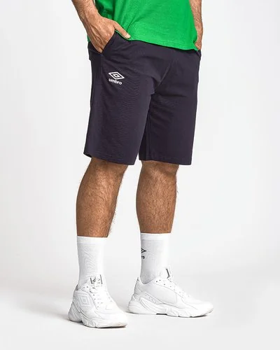 Basic jersey shorts with logo - Navy Blue