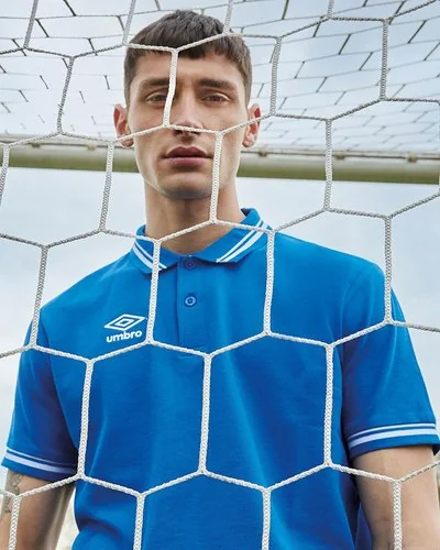 Outlet Umbro - Polo in piquet di cotone - Royal Blu -  3