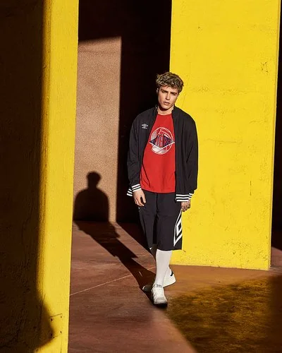 Outlet Umbro - Zipped sweatshirt with logo print - Navy Blue -  5