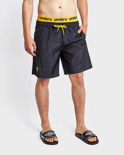 Beach Short With Logo Print Elastic Band Umbro Italia