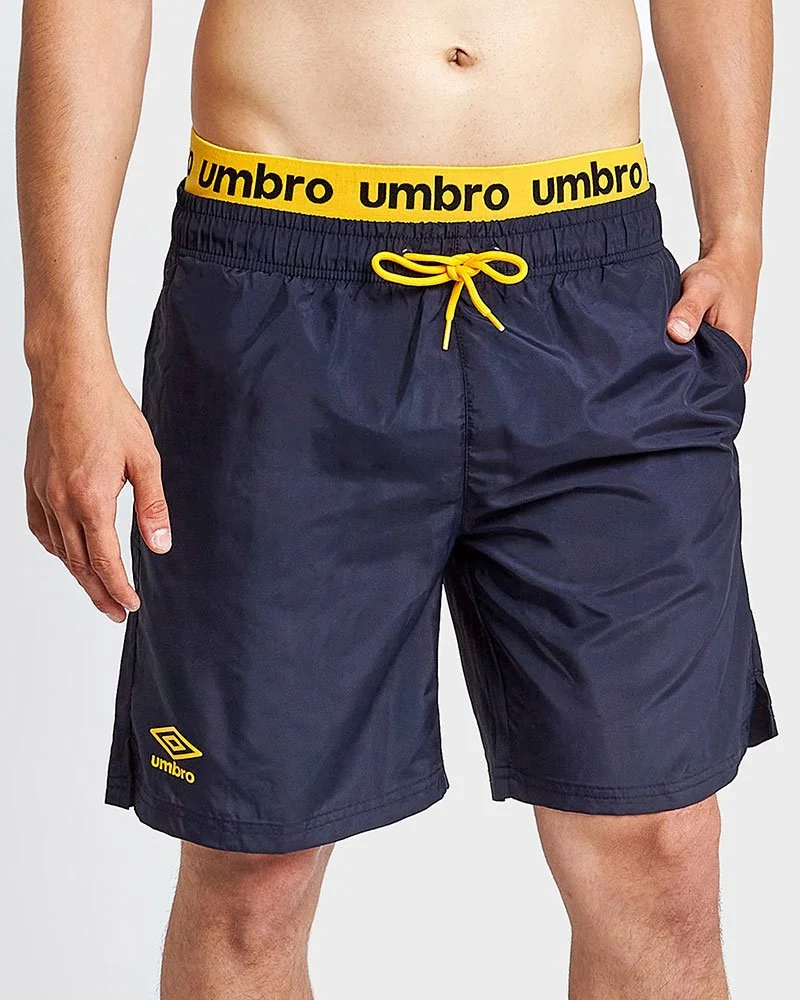 Beach Short With Logo Print Elastic Band - Umbro Italia
