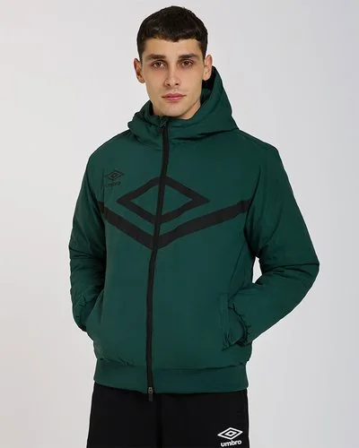 Padded jacket with front print - Green