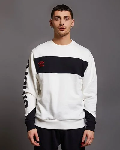 Crew neck with lettering print - White / Black