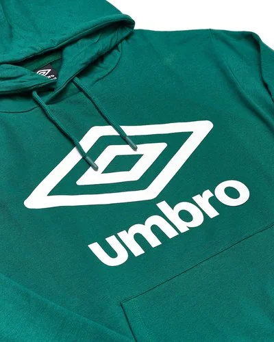 Outlet Umbro - Felpa big logo con cappuccio - Verde -  3