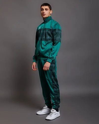 Polyester tracksuit with vintage style print - Green
