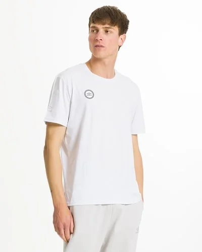 T-shirt con logo e stampa posteriore - Bianco Nautical Blu