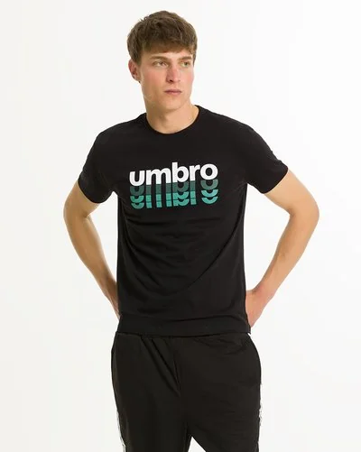 T Shirt In Cotone Con Logo Catarifrangente Umbro Italia