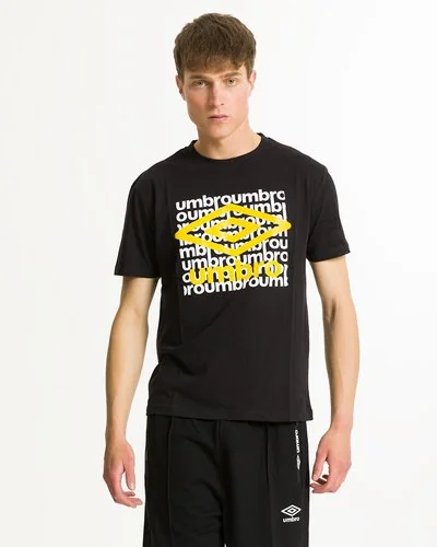 T-shirt con stampa lettering - Nero