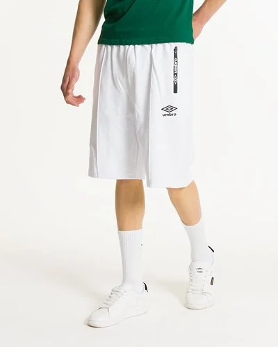Cotton shorts with customized zips - White