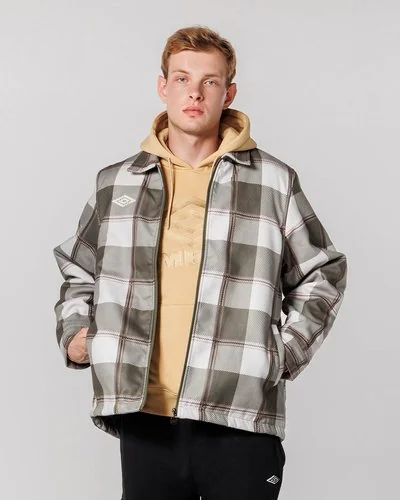 Giacca Imbottita Stampata - Beige / Verde Militare
