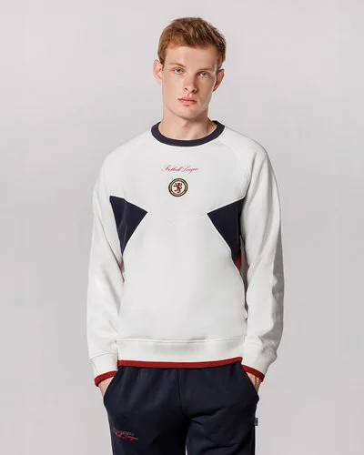 Felpa Girocollo Football League - Milk