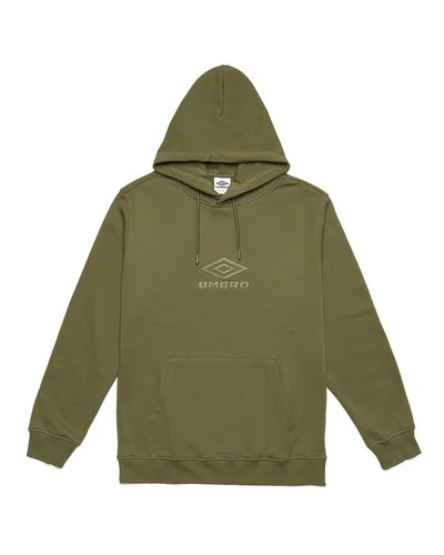 Hoodie Con Logo Ricamato In Cotone Leggero Umbro Italia
