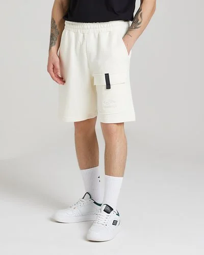 Shorts con Logo Ricamato - Bianco Swan