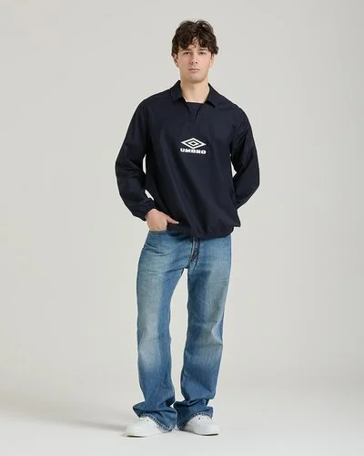 Branded Drill Top with laces - Blue