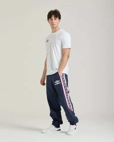 Pantalone sportivo con richiami logati - Blu